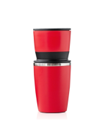 Portable Coffee Beans Grinder Home Hand-Cranked Coffee Machine Stainless Steel Grinder(Red)