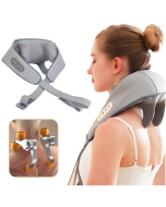 Electric Neck And Shoulder Massager Shiatsu Back Neck Massager With Heat(Gray)