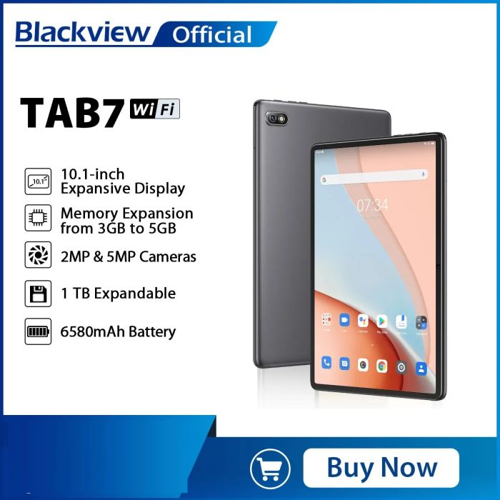 Blackview Tab 7 WIFI Android 12 Table PC 10.1'' HD Display 3GB 