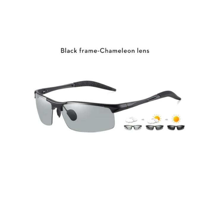 Aluminum Rimless Photochromic Sunglasses