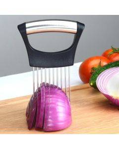 Stainless Steel Onion Fork Holder Pin Kitchen Vegetable Slicing Aid