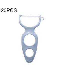 20 PCS Creative Stainless Steel Scraping Peeling Multi-function Vegetable and Fruit Peeler(Blue)