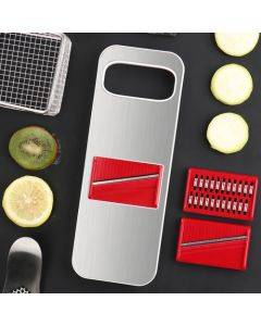 C321 Multifunctional Household Kitchen Stainless Steel Vegetables Cutter Potato Grater (Silver)-1