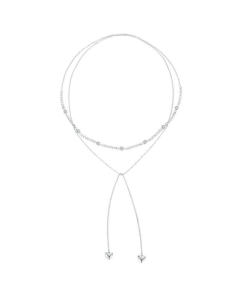 S925 Sterling Silver Double Layer Sparkling Zircon Open Adjustable Ring