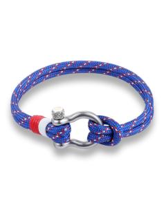 Navy Style Sport Camping Parachute Cord Survival Bracelet with Stainless Steel Shackle Buckle