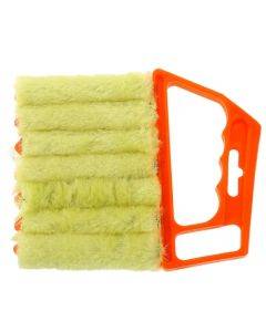 Microfiber Blind Dust Removal Cleaning Brush, Size: 16x13.5cm(Orange)