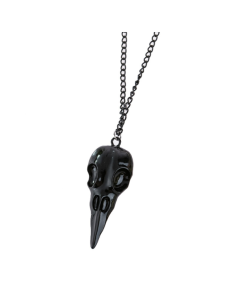 Punk 3D Metal Raven Skull Skeleton Pendant Necklace