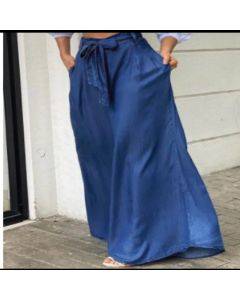 Elegant Tie High Waisted Wide-leg Pants