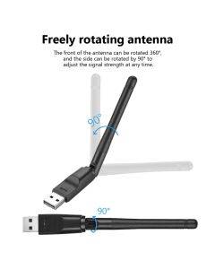 150Mbps MT7601 Wireless Network Card Mini USB WiFi Adapter LAN Wi-Fi Receiver Dongle Antenna 802.11 b/g/n for PC Windows
