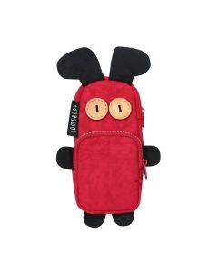 Three color patch pencil bag Korean version of creative weird rabbit girls pencil bag large capacity cute student stationery box