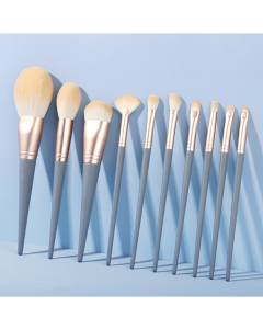 10 PCS / Set Makeup Brush Corn Silk Fiber Hair Loose Powder Brush Face And Eye Makeup Brush