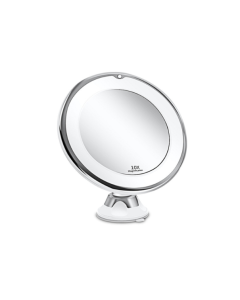 12cm Makeup Mirror with LED Fill Light 10X Magnification Suction Cup Beauty Mirror
