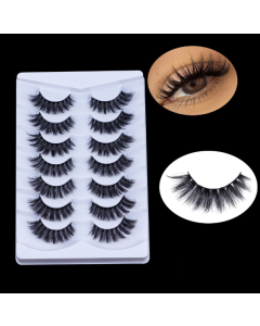7pairs /Box Faux Mink False Eyelashes C-Curved Elongated Eyelashes FX-S225
