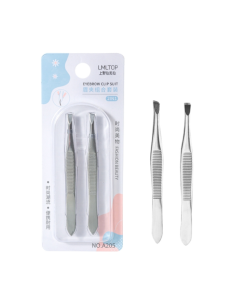 A205 Stainless Steel Eyebrow Clip Suit Flat Bevel Eyebrow Clamp Tweezers