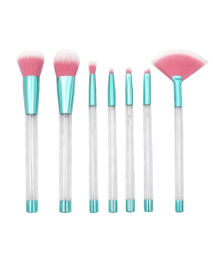 7-In-1 Crystal Makeup Brush Set With Empty Handle Cosmetics Sand Brushes