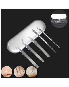5 PCS / Set Best Blackhead Extractor Tool Acne Needle Pimple Tweezers