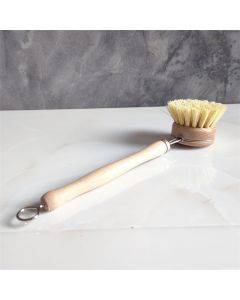 Plastic Fiber and Bamboo Long Handle Kitchen Washing Brushes Cleaning Dish Pot Pan Brush for Restaurant