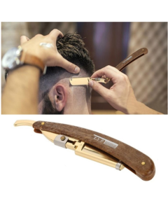 Manual Razor Folding Wooden Handle Men's Razor