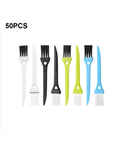 50 PCS Razor Brush Crevice Cleaning Brush Groove Brush Mini Small Brush(Random Color Delivery)