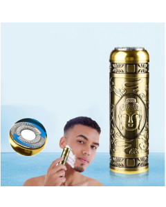 Suker SK-311 Mini Electric Shaver Portable Buddha Head Shaver Washable USB Rechargeable Shaver( Bronze)