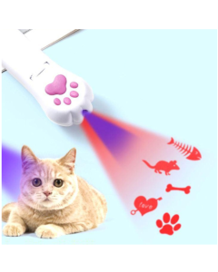 Pet Projection Toy USB Rechargeable LED Pattern Projector Cat Teaser Interactive Toys, Spec: D Type -UV Light+Red Light