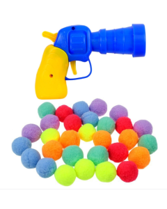Cat Interactive Plush Toy Silent Plush Ball Launcher Pet Toy Balls,