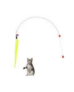 Wire Funny Cat Stick With Bell Cat Toy