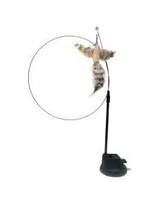 Epoxy Sucker Long Rod Funny Cat Stick Cat Toy, Color: Burlap Bird