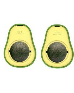 2 PCS Catnip Balls And Avocado Teasing Cat Teeth Cleaning Toy