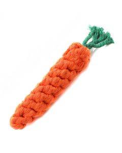 Carrot Dog Toys Teething Cotton Rope Sturdy And Bite Resistant Hand-Woven Pet Supplies, Size: 19x3cm