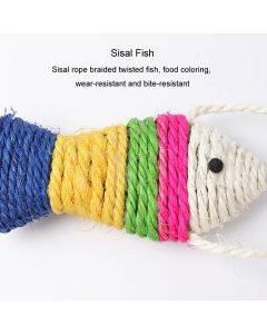 Pet Cats Toys Lanyard Sisal Cardboard Fish Claw Sharpening Toys