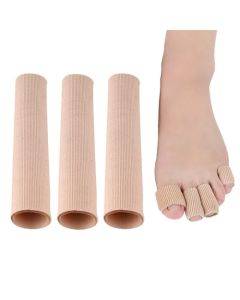 3pcs Toes Fingers Cushion Tube Sleeve Cuttable Silicone Gel Toe Pad For Corns Remover