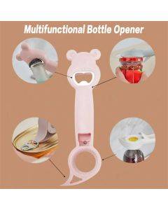 Multifunctional four-in-one bottle opener