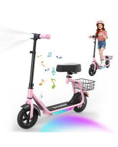 iScooter iK7 Kids Electric Scooter with Detachable Seat, 8.5" All-Round E-Scooter for Kids & Teens, 250W Motor 25.2V 4.5Ah Battery Up to 15km Range, 3 Speed Modes, APP Control Bluetooth & LED Lights, Max 80kg Load (EU Plug)