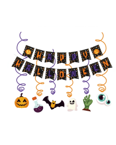 Halloween new pull flag banner decoration