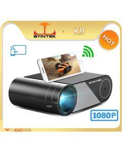 BYINTEK K9 Portable LCD projector WIFI Wireless TV Mini Home Theater HD LED 1080P Projector for Iphone Smartphone 3D 4K Cinema
