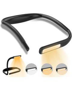 LED Neck Reading Light,Book Light For Reading In Bed,Adjustable Brightness Desk Lamp,3 Color Reading Light,Light with Bendable Arms,Suitable for Repairing,Night Running,Walking,Knitting,Camping (1PCS)