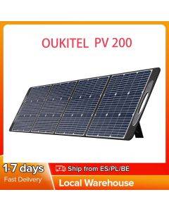 OUKITEL PV200 200W Solar Panel Foldable with Kickstand, IP65 Waterproof, 21.7% Solar Conversion Efficiency