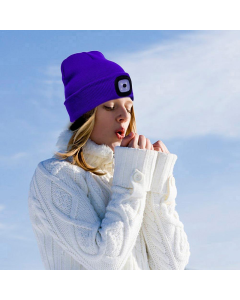 Beanie with Built-in LED Light for Better Visibility