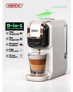 HiBREW H2B 5-in-1 Multi-Capsule Coffee Machine | 19Bar Espresso Maker for Dolce Gusto, Nespresso, ESE Pods & Ground Coffee | Hot & Cold Brewing