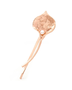 2 PCS Fashion Wedding Hair Jewelry Flower Barrettes Solid Metal Leaf Pearl Hairpins