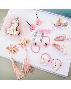 Little Girl Hair Accessories Set Gift Box Children Hairpin Combination Girl Jewelry Headdress Birthday Gift