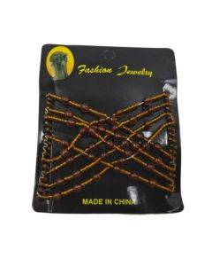 3 PCS Woman Elastic Magic DIY Vintage Headband Fashion Hair Maker Bun Hair Combs Metal Hairpins Hair Accessories(Coffee)