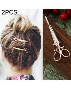 2 PCS Retro Word Hair Ornaments Personalized Hair Clips(Silver)