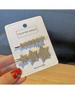 2PCS/Set Model C Alloy Colorful Hairpin Headgear Pearl Rhinestone Clip Set