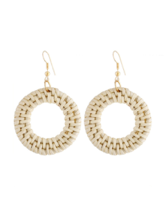 Bamboo Vine Handmade Woven Earrings Bosomia Style Earrings
