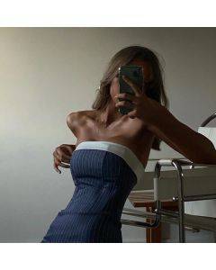 Striped skirt vintage top dress