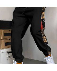 Men's Patchwork Sweatpants Joggers Color Block-1
