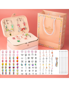 132pcs/sets Children DIY Beaded Bracelet Double Layer Jewelry Box Set