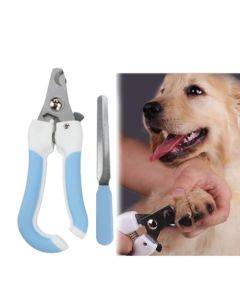 Two-piece Pet Toe Stainless Steel Cat and Dog Nail Clipper Filee